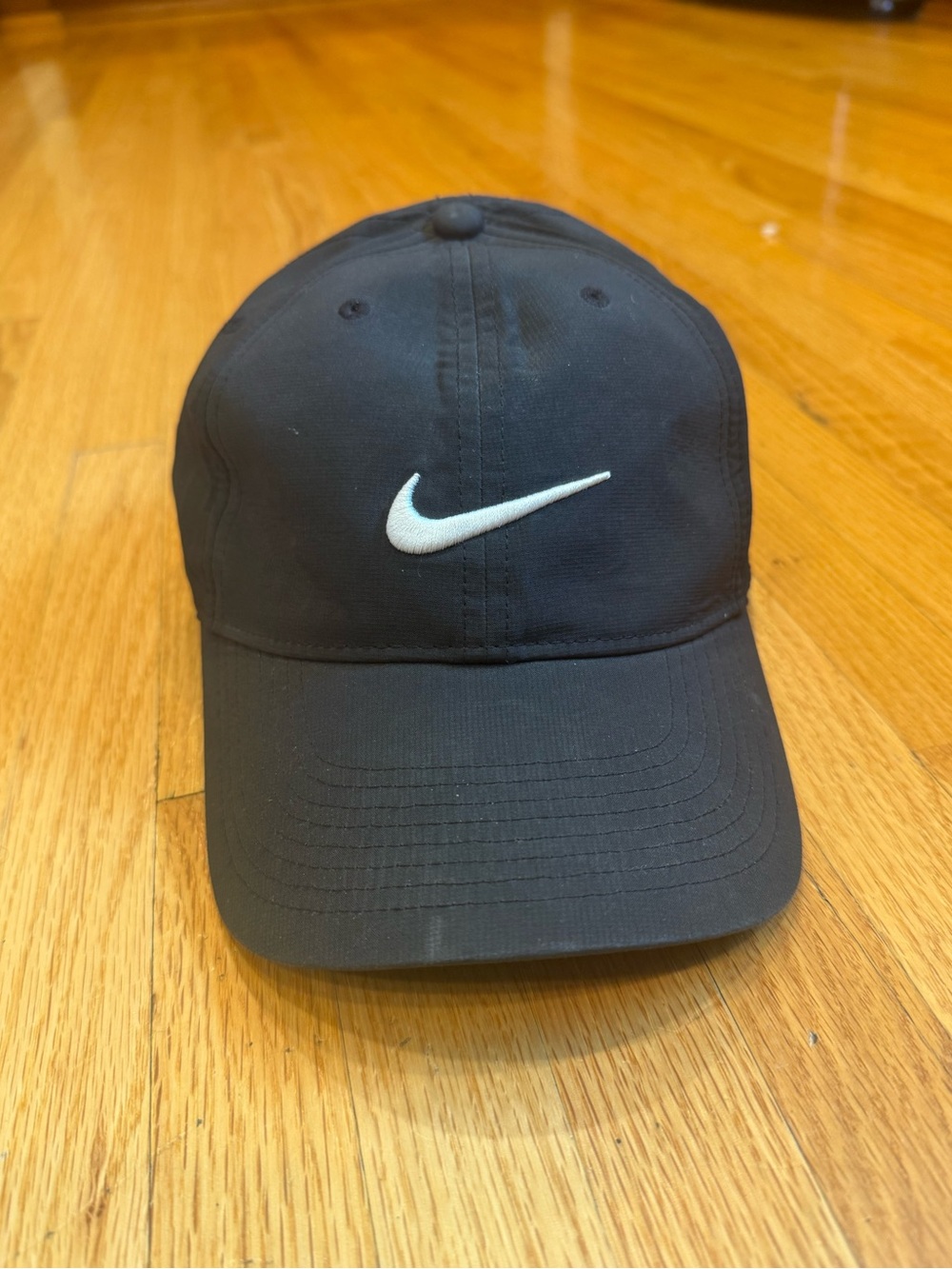 Nike Black Baseball Cap with White Swoosh